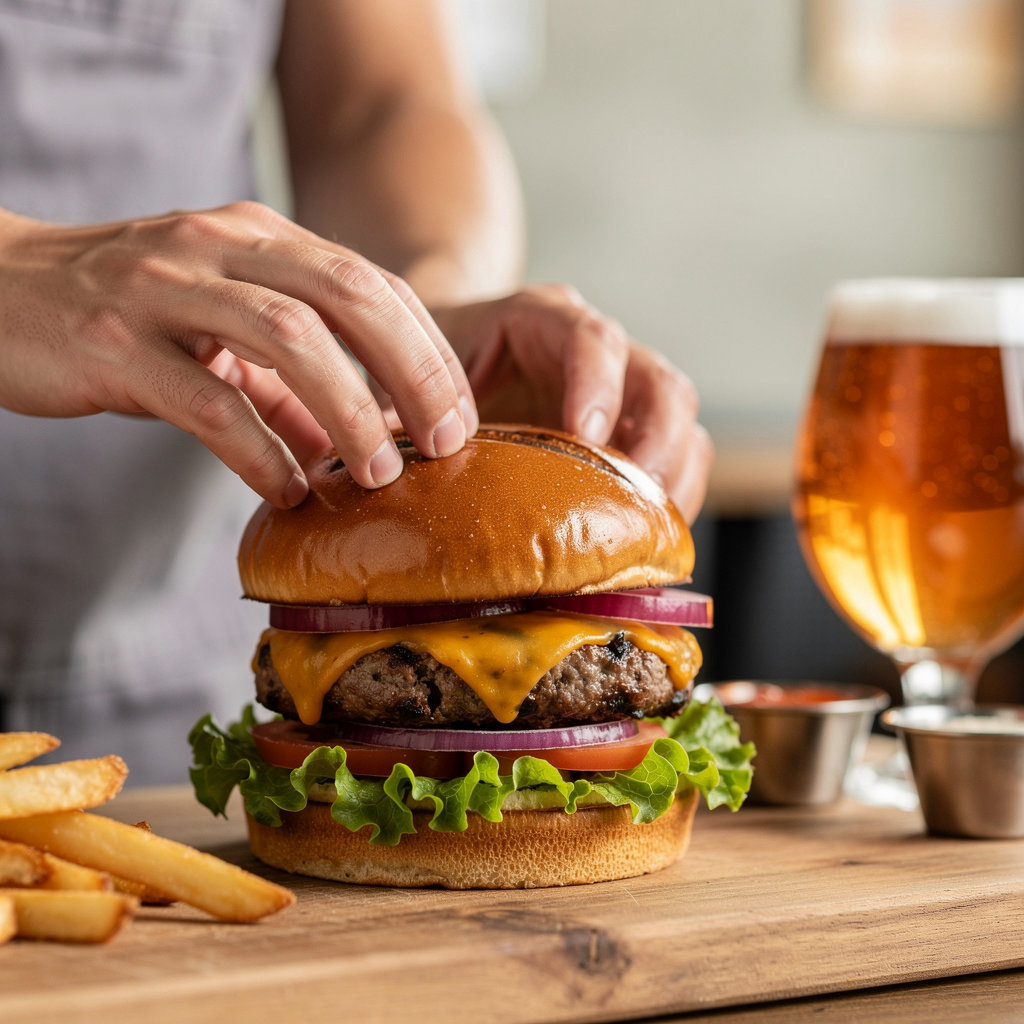 The Burger Joint and Brew San Diego signature gourmet burgers with fresh ingredients and craft beer