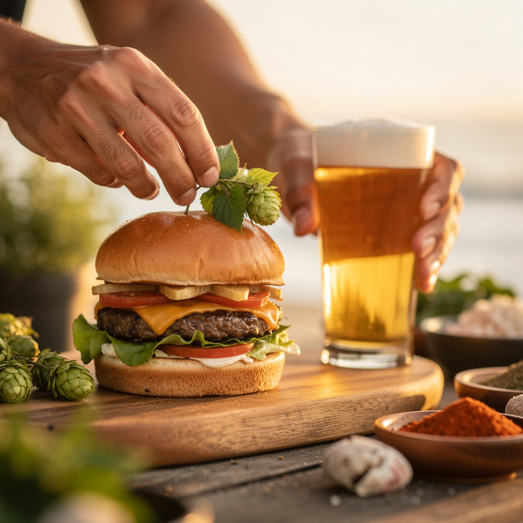 The Burger Joint and Brew San Diego team participating in a local San Diego community event, serving burgers and craft beer